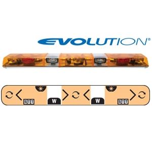 6605005 60" Evolution 3-Rotator Amber/Clear/A