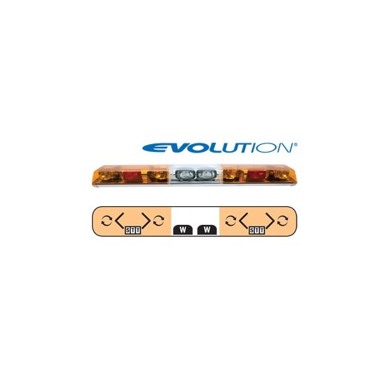 6543018 54" Evolution 4-Rotator Amber/Clear/A