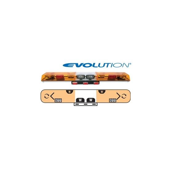 6543050 54" Evolution 2-Rotator Amber Lightba